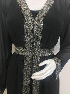 Abaya – robe Abaya à perles, nouveau Design, robe musulmane ouverte, dubaï, vêtements musulmans pour femmes, Offre Spéciale - Product Image 6