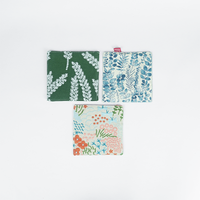 Sous-verre carré en tissu brodé, motifs floraux et feuilles variés, multicolore, pour cadeau et protection de table
