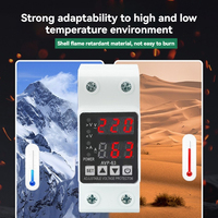 Relais de protection de courant et de tension AC intelligent réglable sur rail DIN 220V, monophasé, protection contre les surtensions, stabilisateur numérique
