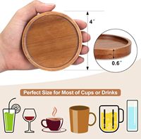 Sous-verres en bois de bambou pour cuisine et salle à manger, supports de sous-verres pour bar, accessoires de bar à café, sous-verres en bois