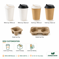 Gobelets jetables en papier kraft à double paroi, épais, isolants thermiquement, anti-brûlure, pour thé au lait chaud, café, avec couvercles disponibles