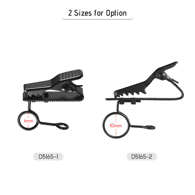 Rayco MC-05 Wired Plastic & Metal Condenser Microphone Lapel Tie Clip for Smartphones & Recording Black Universal Fit