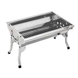 Cina fabbrica in acciaio inox portatile all'aperto barbecue griglia pieghevole carbone barbecue per il campeggio - Product Image 3
