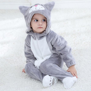 Otoño gato zorro niños animales disfraces niños Navidad mameluco mono Animal con capucha <span class=keywords><strong>pijama</strong></span> - Product Image 3