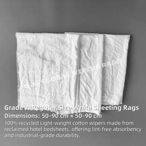 Chiffons de nettoyage en coton recyclé pour mécaniciens industriels, 10 kg, 20 kg, couleurs mélangées - Product Image 2