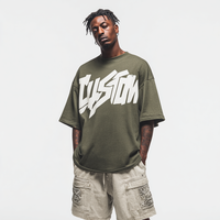 T-shirts pour hommes en coton 100% imprimés surdimensionnés, de couleur unie, de luxe, de créateur, tendance estivale, vente en gros originale