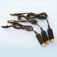 Câble de charge USB 2.0 pour rasoir électrique, 4.3V 12V 15V, 20cm, blindage tressé en alliage d'aluminium, vente en gros