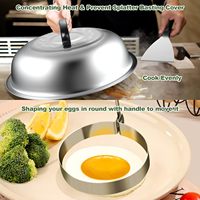 Accessoires complets pour plancha à surface plane, en acier inoxydable robuste, antiadhésifs, compatibles lave-vaisselle, pour ensembles de barbecue