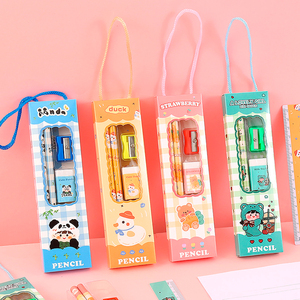 Set de papeterie pour enfants Macaron coffret personnalisé crayons standard avec gomme et taille-<span class=keywords><strong>crayon</strong></span> - Product Image 4