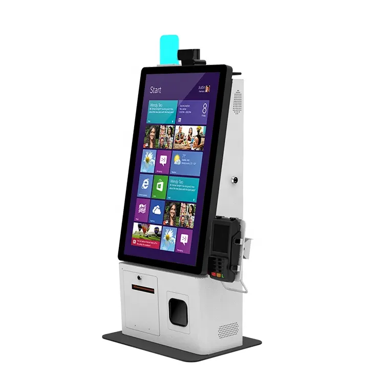 Desktop 24 Zoll automatische Selbst zahlungs maschine Restaurant Pos Terminal Bestell kiosk