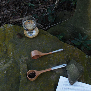 Wooden Measuring Spoon Set Beech Wood Long Handle Kitchen Baking Coffee Milk Powder Spoon - Product Image 3