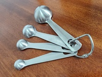 Tableau de conversion Premium Heavy Duty en acier inoxydable 18/8 inclus Tasses à mesurer et cuillères pour la cuisine et la pâtisserie