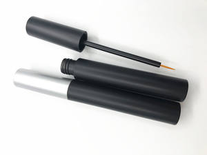 4ml Tube de mascara pour sourcils noir givré pour cils vides Flacons de colle pour cils Crème liquide Tube de mascara vide noir avec brosse/baguette - Product Image 5