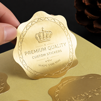 Autocollants personnalisés de luxe avec logo en relief 3D, papier texturé spécial, impression en relief, étiquette d'emballage pour flacon de parfum, pot de bougie