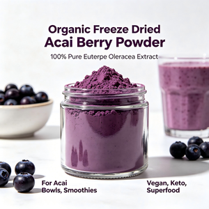 Polvo de Acai Liofilizado 100% Puro, Extracto de Euterpe Oleracea para Smoothies y Bowls de Acai, Superalimento Vegano Keto - Product Image 6