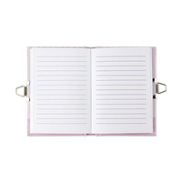 Journal intime pour enfants avec cadran à combinaison, couverture rigide rose, motif ballerine, et stylo pompon moelleux