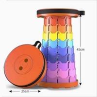Tabourets pliables portables personnalisés Conception de sièges pliants télescopiques robustes pour les repas en plein air dans les hôtels Plastique durable