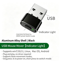 USB Computer Mouse Mover Shaker Tiny Undetectable Mouse Jiggler Simulate Movement Computer Accessories