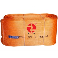 Eslinga Plana de Poliéster de Alta Resistencia, Ligera, Resistente a la Abrasión, de Alta Visibilidad, Color Naranja, Capacidad de Carga de 20 Toneladas