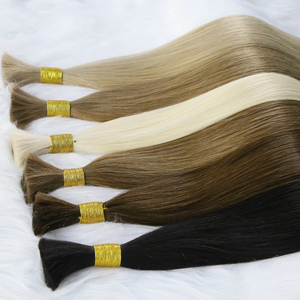 Fornitore all'ingrosso di capelli umani: Capelli brasiliani Remy a doppia trama con cuticole allineate, disponibili in nero, marrone, <span class=keywords><strong>biondo</strong></span> - Product Image 4