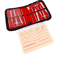 Kit de pratique de suture de modèle de formation médicale de haute qualité kit de suture en silicone avec lames chirurgicales et suture