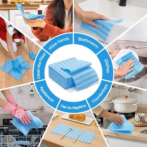 Paños de Limpieza Reutilizables de Tela No Tejida, Toallas Desechables para Cocina, Paños Secos - Product Image 4