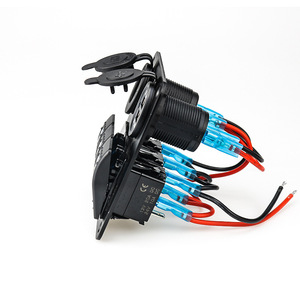 Weichuang Dual Usb Triple Rocker <b>Switch</b> <b>12V</b> 24V Panel For Rv Yacht Car - Product Image 1