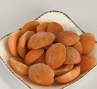 Zoete en zure goudgele IQF diepvries abrikozen, hele en gehalveerde stuks, natuurlijke smaak, vers geplukt, diepvries abrikozen voor dessert en jam.