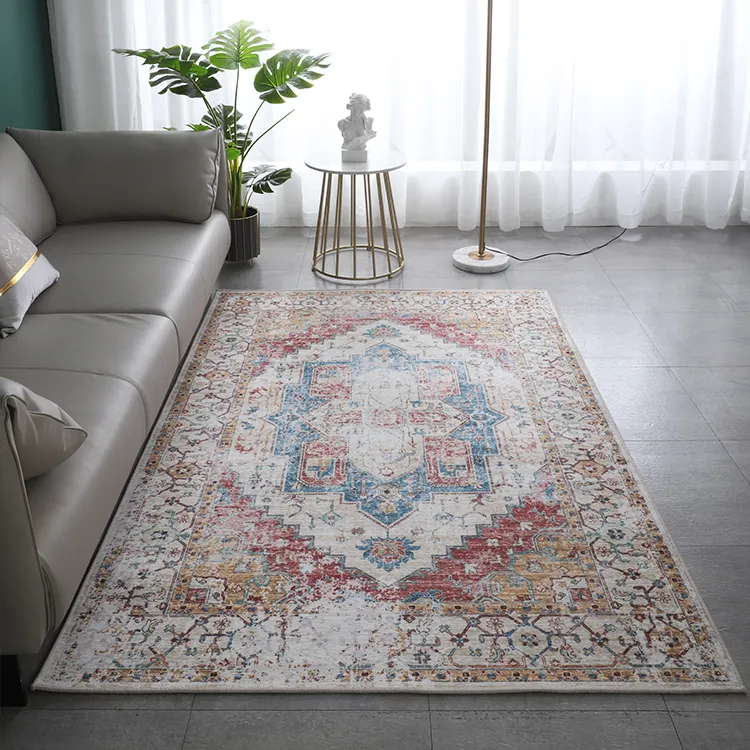 Yüksek sınıf kalite şönil baskı halı süpermarket için abd pazarı sıcak satış 3d kilim yatak odası için doku şönil baskılı halı