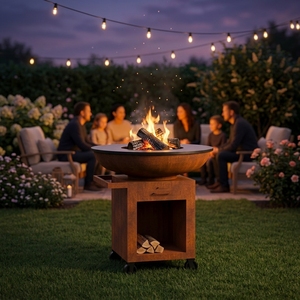 Fournitures de jardin : <span class=keywords><strong>Barbecue</strong></span> au <span class=keywords><strong>charbon</strong></span> de bois de 45 pouces, Plancha de cuisson extérieure, Brasero avec gril BBQ pour patio, pique-nique et fête - Product Image 2