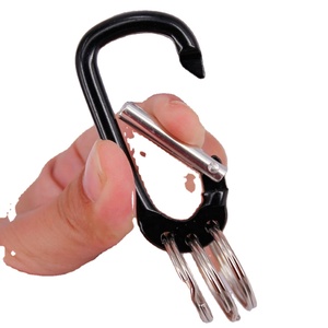 Custom Logo Lightweight Aluminum Carabiner Keychain D Shaped Spring Clip Hook For Tradeshow Giveaways - Product Image 3