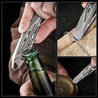 Outil multifonctionnel en alliage de titane, barre de levier creuse EDC, ouvre-bouteille portable, outil de camping en plein air, logo personnalisé