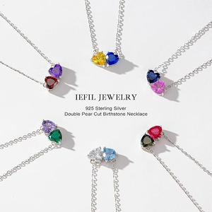 מכירות חמות 925 תליון זירקון כסף סטרלינג שרשרת תליון מצופה רודיום ציפוי מתנה ליום הולדת לנשים דקמבר - Product Image 4