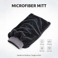 Serviette de lavage de voiture en microfibre, gant de lavage en microfibre, sans rayures, sans peluches, pour le detailing automobile et la maison