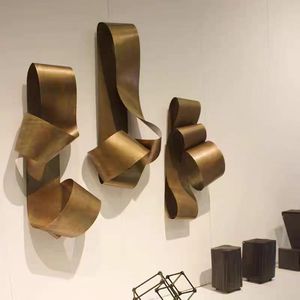 <span class=keywords><strong>Art</strong></span> Deco muro di metallo sculture <span class=keywords><strong>Creative</strong></span> decorazione d'interni appendere ornamenti per soggiorno sfondo elegante pendente arte della parete - Product Image 5