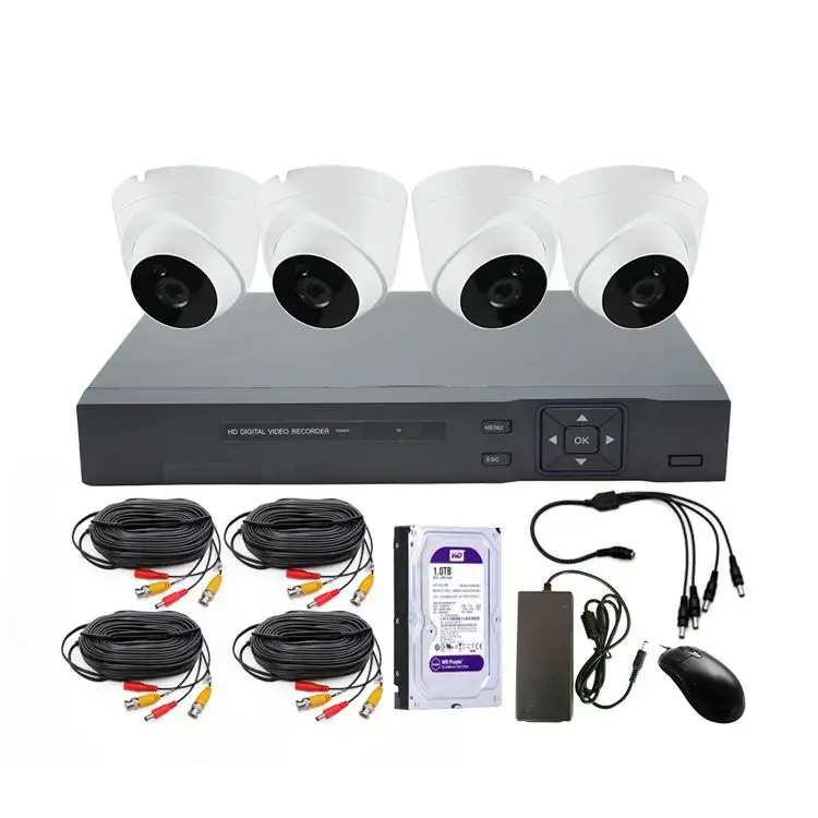 Home Security HD 2MP 1080P AHD H.264 4ch dvr cctv camera kit 4CH Video DVR Kit