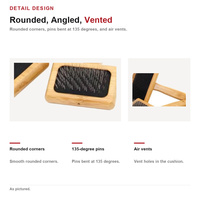 Peigne pour animaux de compagnie, peigne à coussin d'air pour chat et chien, peigne démêlant en bambou carbonisé, usage spécial pour animaux