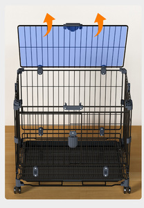 Double Door Pet <strong>Cage</strong> With Wheels Three Specifications Cats and <strong>Rabbits</strong> Are Available Dog <strong>Cage</strong> - Product Image 2