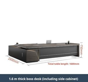 El conjunto de muebles de oficina modernos personalizables incluye mesa de escritorio de madera, silla, armario, conjunto completo - Product Image 6