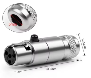 Connecteur Microphone Audio XLR <span class=keywords><strong>Mini</strong></span> Amélioré 3/4 Broches Femelle pour Soudure de Câble Droit - Product Image 2