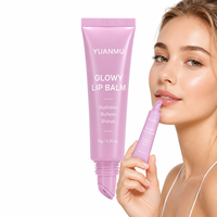 Baume à lèvres brillant OEM sous marque privée, effet gelée, au beurre de karité et de murumuru, teinte transparente, hydratant, tube souple