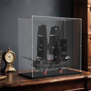 Vitrine transparente moderne pour 10365 Pirates <span class=keywords><strong>des</strong></span> Caraïbes <span class=keywords><strong>Black</strong></span> <span class=keywords><strong>Pearl</strong></span>, boîte de rangement artisanale antirouille, montage facile, housse anti-poussière - Product Image 4