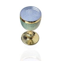 Ensemble de verres à vin vintage Drinking Factory 240 ml 300 ml Verre à vin en diamant de couleur Coupe à vin Gobelet avec bord doré pour vert violet rose