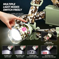 Linterna Frontal Recargable para Caza y Pesca Nocturna, con Zoom, Largo Alcance, de Aluminio, LED Blanco de Emergencia, 20W, Tipo-C