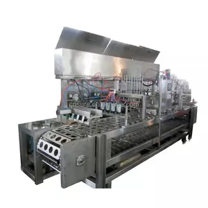 Straight line Calippo Cup Filling Sealing Machine Ice Cream Filling And Sealing Machine