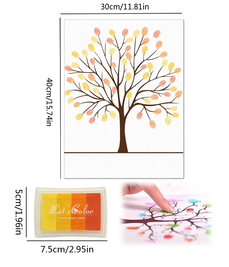 Hot Selling Small Tree Decoration Background Wall Sign-In Painting Personality Creative Big Tree Decoration Fingerprint Painting