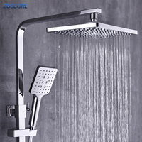 Mitigeur de douche de salle de bain tendance, chaud et froid, ensemble de robinets de douche 3 fonctions avec pomme de douche pluie