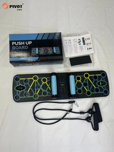 Equipo de fitness plegable para el hogar Yiwu, tabla de flexiones multifuncional con banda de resistencia para músculos abdominales y pectorales - Product Image 5