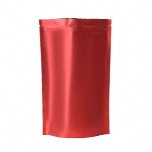 Sacs de conservation alimentaire blancs mats refermables avec logo personnalisé, sacs en aluminium à fermeture éclair, emballage promotionnel - Product Image 3