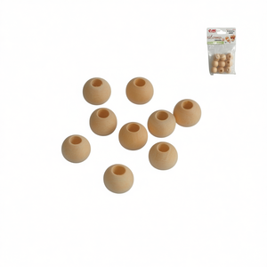 Ilan Wooden <b>Bead</b> 20mm <b>Large</b> Hole Round Polished Durable For Garment Accessories - Product Image 4